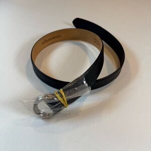 W. KLEINBERG Custom Black Bison Belt O-ring Buckles Size 33 Brand New MSRP $220